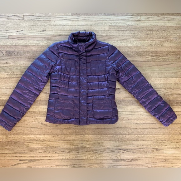 Lands End Burgundy Lightweight Puffer Jacket (Small) - Picture 2 of 11